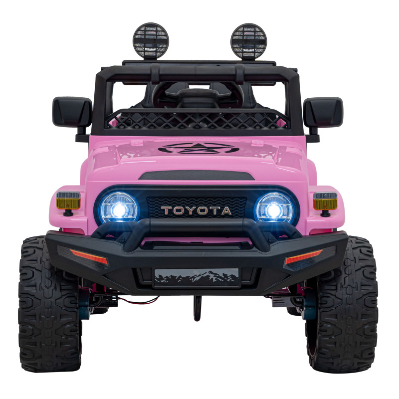 Toyota FJ Cruiser dla dzieci Różowy + Pilot + Napęd 4x4 + Audio LED + EVA + Wolny Start