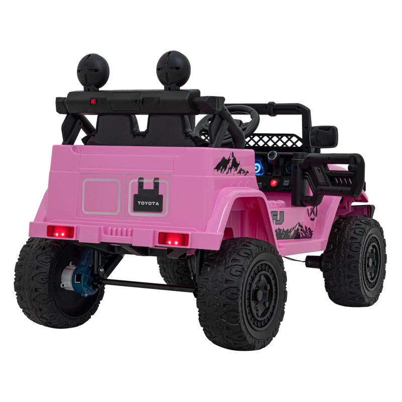 Toyota FJ Cruiser dla dzieci Różowy + Pilot + Napęd 4x4 + Audio LED + EVA + Wolny Start