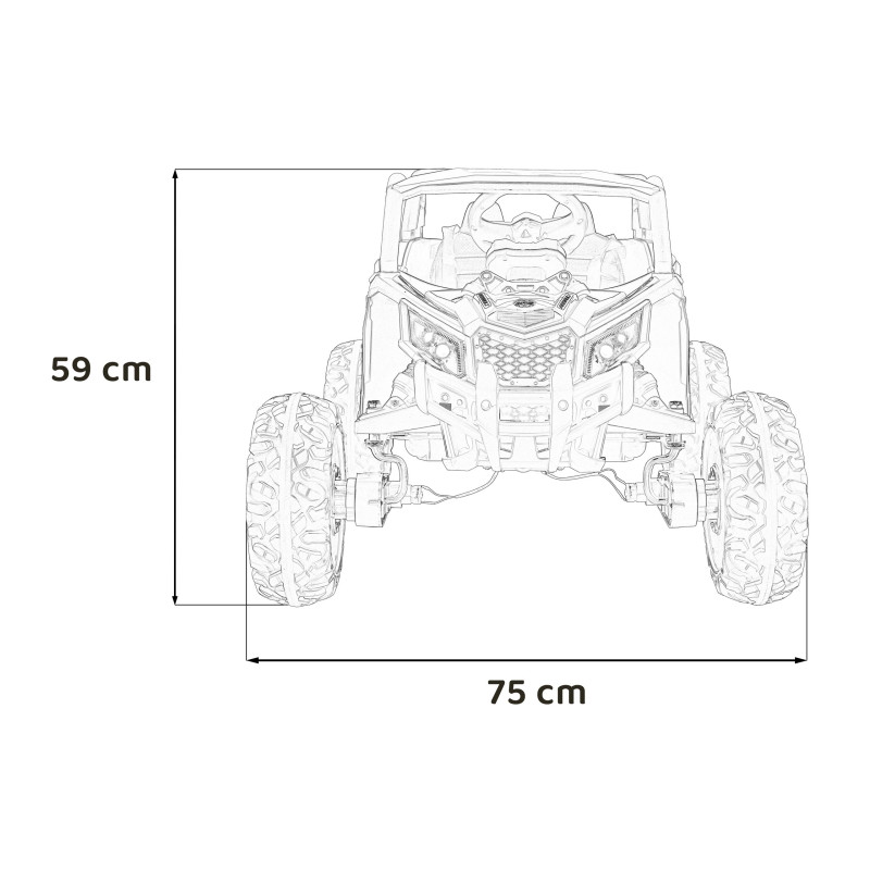 Pojazd Buggy ATV Defend 4x4 Pomarańczowy