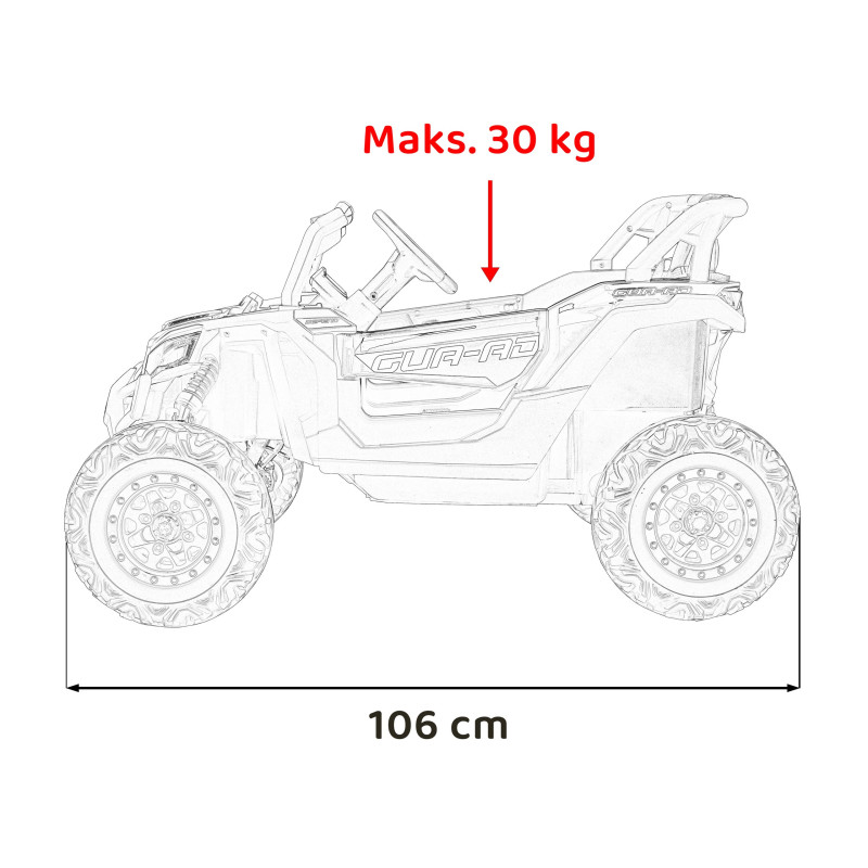 Pojazd Buggy ATV Defend 4x4 Czerwony