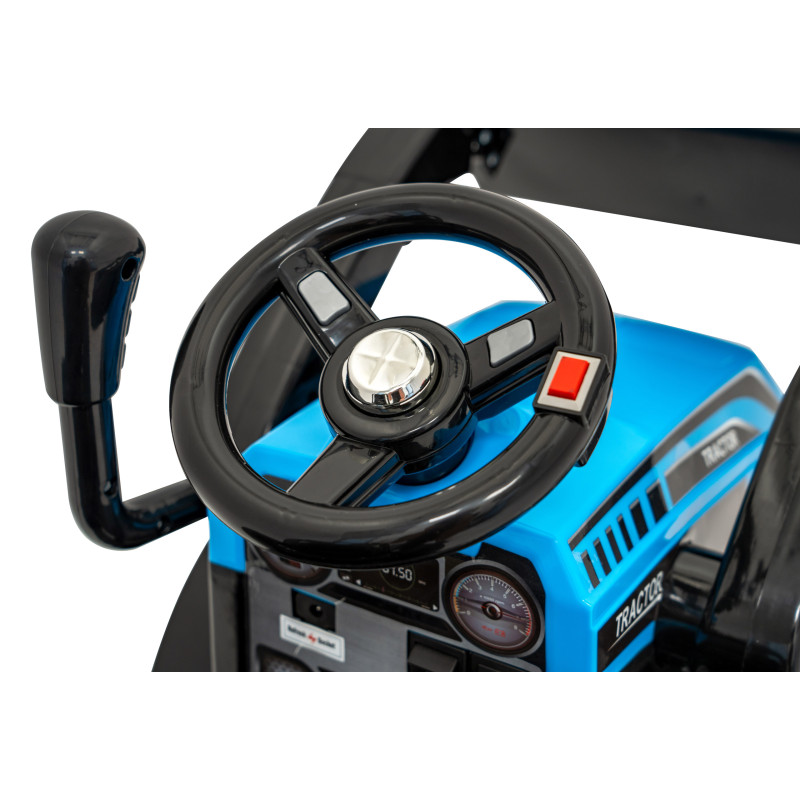 Traktor Spychacz G320 dla najmłodszych dzieci Niebieski + Ruchoma łyżka + Melodie + Klakson + Światła LED