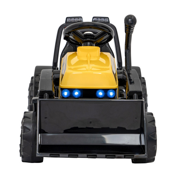 Traktor Spychacz G320 dla najmłodszych dzieci Żółty + Ruchoma łyżka + Melodie + Klakson + Światła LED Traktor Spychacz G320 dla najmłodszych dzieci Żółty + Ruchoma łyżka + Melodie + Klakson + Światła LED