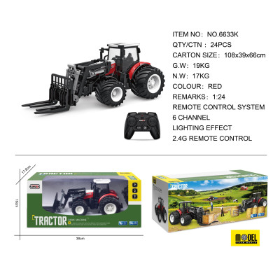Traktor Czerwony R/C Z Turem