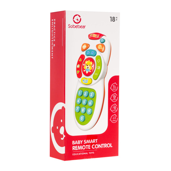 Interaktywny Pilot TV dla dzieci 18m+ Melodie + Odgłosy + Liczy po angielsku + Diody LED Interaktywny Pilot TV dla dzieci 18m+ Melodie + Odgłosy + Liczy po angielsku + Diody LED