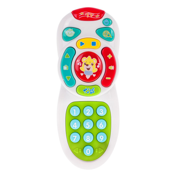 Interaktywny Pilot TV dla dzieci 18m+ Melodie + Odgłosy + Liczy po angielsku + Diody LED Interaktywny Pilot TV dla dzieci 18m+ Melodie + Odgłosy + Liczy po angielsku + Diody LED