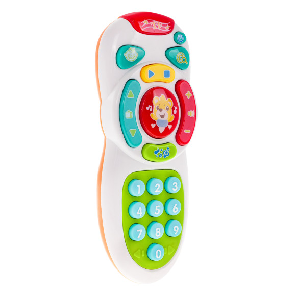 Interaktywny Pilot TV dla dzieci 18m+ Melodie + Odgłosy + Liczy po angielsku + Diody LED Interaktywny Pilot TV dla dzieci 18m+ Melodie + Odgłosy + Liczy po angielsku + Diody LED
