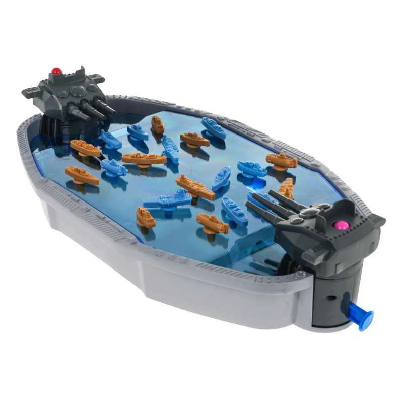 Bitwa Statków 3D dla dzieci 4+ i dorosłych Gra zręcznościowa taktyczna + Okręt z wyrzutniami + 20 Statków + 30 Kulek