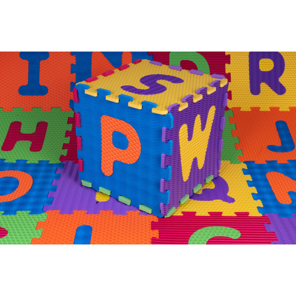 Mata Sensoryczna z 26 Puzzli Alfabet dla dzieci 10m+ Wyjmowane litery + Pianka EVA + Różne faktury Mata Sensoryczna z 26 Puzzli Alfabet dla dzieci 10m+ Wyjmowane litery + Pianka EVA + Różne faktury