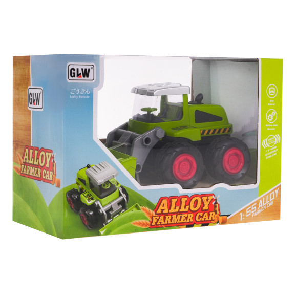 Metalowy Spychacz dla dzieci 3+ Model 1:55 + Ruchoma Łyżka przednia Metalowy Spychacz dla dzieci 3+ Model 1:55 + Ruchoma Łyżka przednia