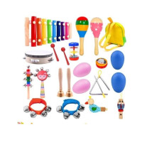 Drewniany Zestaw Instrumentów dla dzieci 2+ Plecak + Instrumenty muzyczne 22 el.