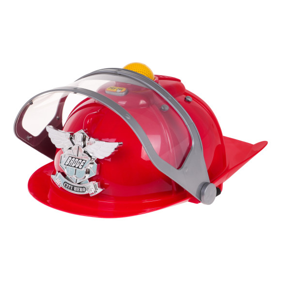 Interaktywny Kask Strażaka dla dzieci 3+ Dźwięki Syren + Światełka + Regulowany obwód Interaktywny Kask Strażaka dla dzieci 3+ Dźwięki Syren + Światełka + Regulowany obwód