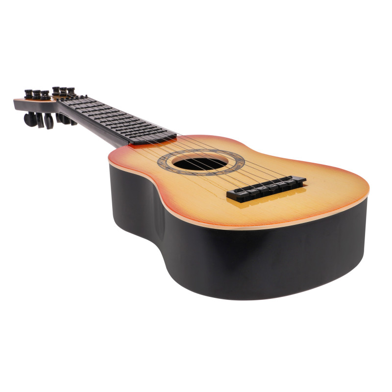 Gitara Klasyczna dla dzieci 3+ Jasny Brąz Zabawkowy Instrument + 6 Metalowych Strun