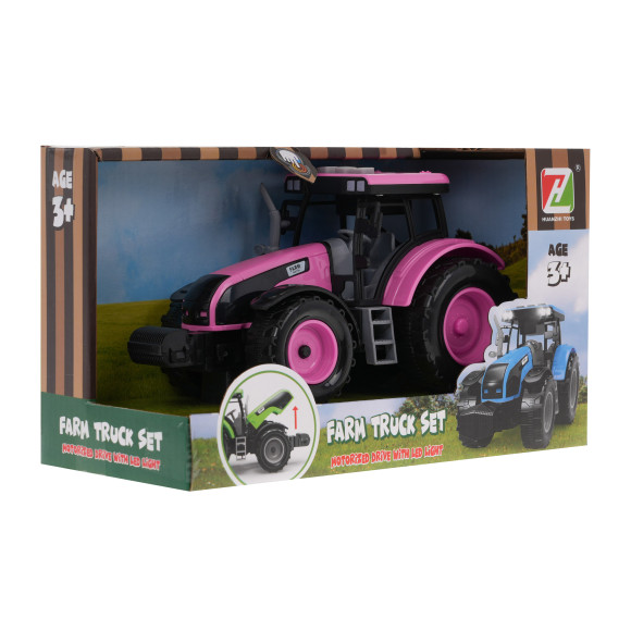 Interaktywny Różowy Traktor dla dzieci 3+ Otwierana maska + Dźwięki + Światła LED Interaktywny Różowy Traktor dla dzieci 3+ Otwierana maska + Dźwięki + Światła LED
