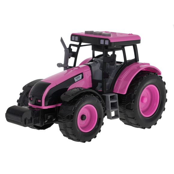 Interaktywny Różowy Traktor dla dzieci 3+ Otwierana maska + Dźwięki + Światła LED Interaktywny Różowy Traktor dla dzieci 3+ Otwierana maska + Dźwięki + Światła LED
