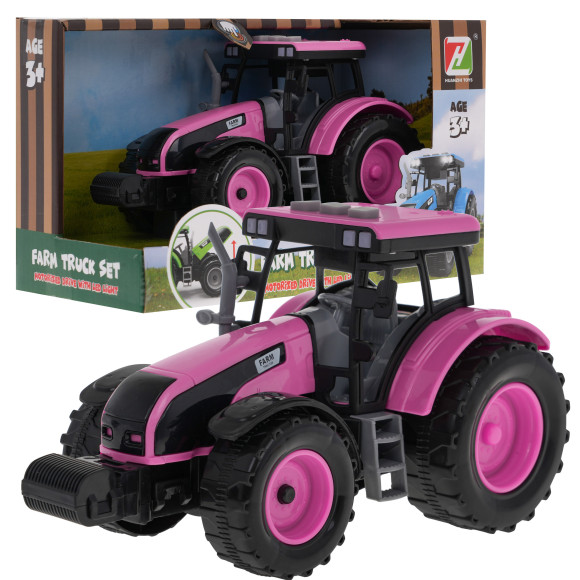 Interaktywny Różowy Traktor dla dzieci 3+ Otwierana maska + Dźwięki + Światła LED Interaktywny Różowy Traktor dla dzieci 3+ Otwierana maska + Dźwięki + Światła LED