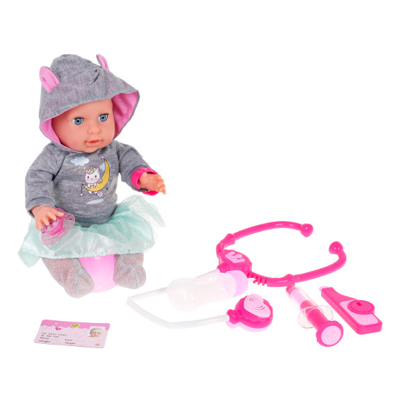 Interaktywna Lalka Marysia + Akcesoria Lekarza dla dzieci 3+ Ruchome elementy + Odgłosy + Efekt gorączki