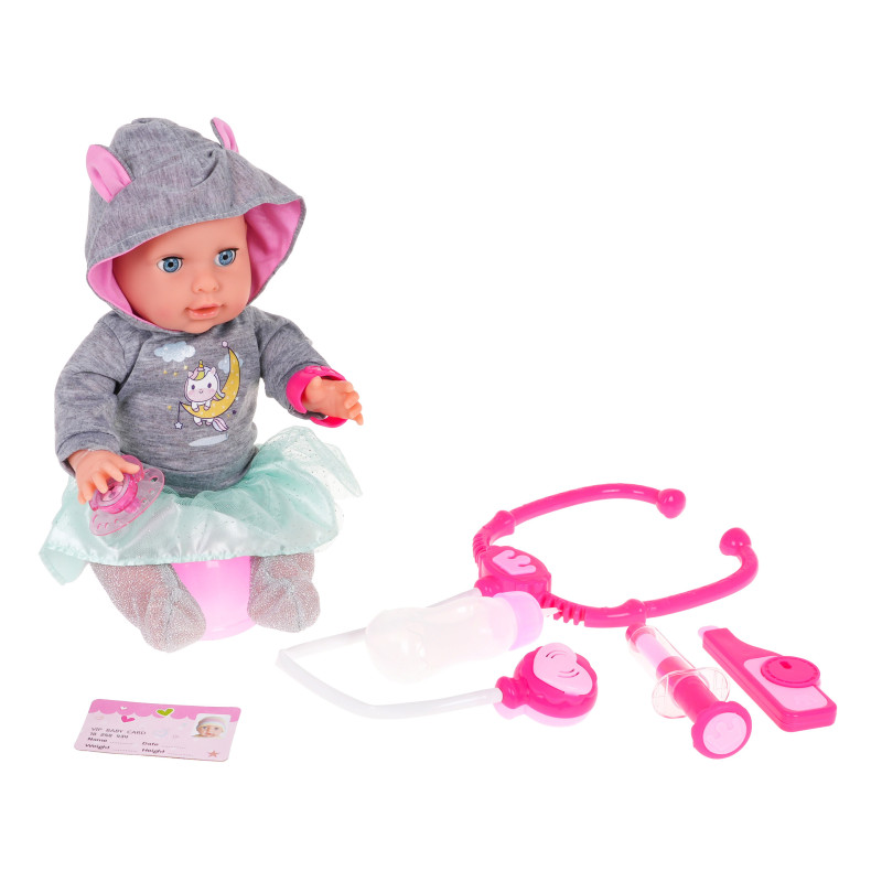 Interaktywna Lalka Marysia + Akcesoria Lekarza dla dzieci 3+ Ruchome elementy + Odgłosy + Efekt gorączki