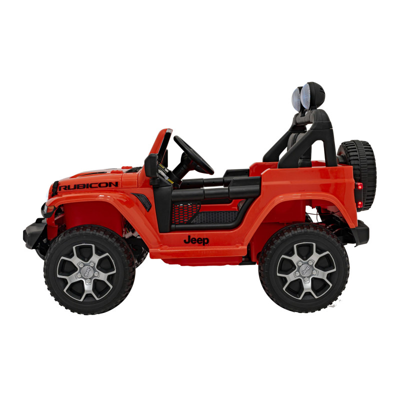 Jeep Wrangler Rubicon na akumulator dla dzieci Pomarańczowy + Pilot + Radio MP3 LED + Koła EVA