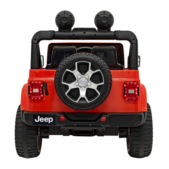 Jeep Wrangler Rubicon na akumulator dla dzieci Pomarańczowy + Pilot + Radio MP3 LED + Koła EVA