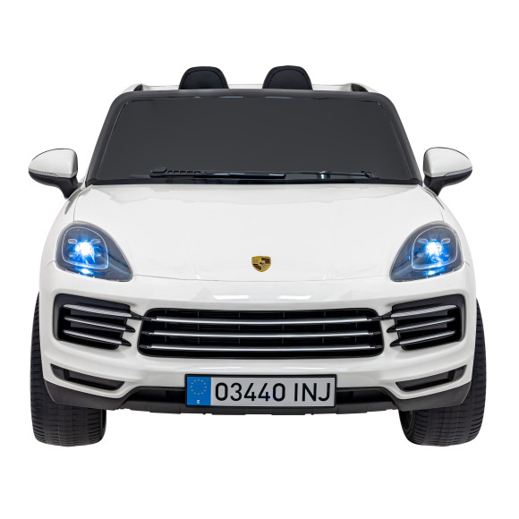 Porsche Cayenne S na akumulator dla dzieci Lakier Biały + Pilot + Wolny START + EVA + Audio LED Porsche Cayenne S na akumulator dla dzieci Lakier Biały + Pilot + Wolny START + EVA + Audio LED