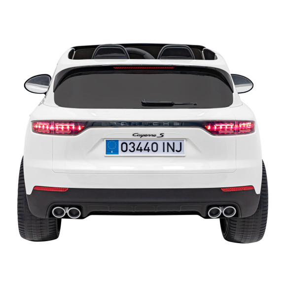 Porsche Cayenne S na akumulator dla dzieci Lakier Biały + Pilot + Wolny START + EVA + Audio LED Porsche Cayenne S na akumulator dla dzieci Lakier Biały + Pilot + Wolny START + EVA + Audio LED