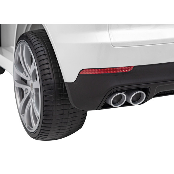 Porsche Cayenne S na akumulator dla dzieci Lakier Biały + Pilot + Wolny START + EVA + Audio LED Porsche Cayenne S na akumulator dla dzieci Lakier Biały + Pilot + Wolny START + EVA + Audio LED