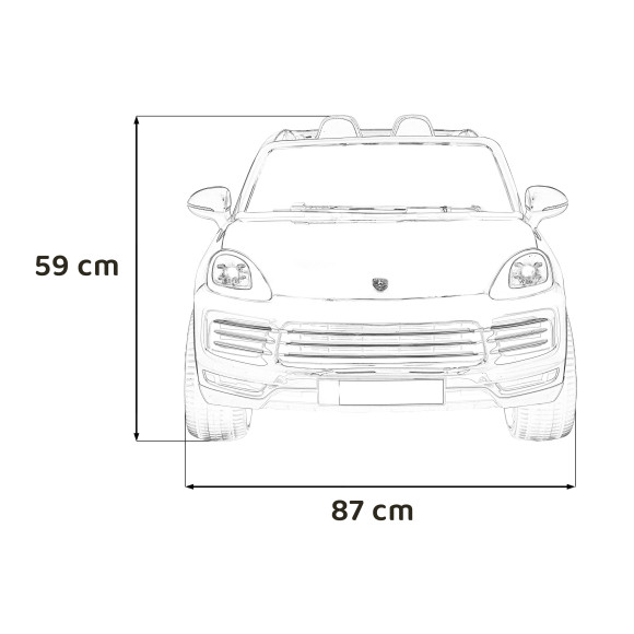 Porsche Cayenne S na akumulator dla dzieci Lakier Biały + Pilot + Wolny START + EVA + Audio LED Porsche Cayenne S na akumulator dla dzieci Lakier Biały + Pilot + Wolny START + EVA + Audio LED