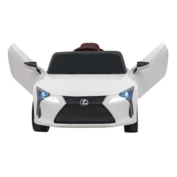 Lexus LC500 na akumulator dla dzieci Biały + Pilot + Wolny Start + EVA + Audio LED Lexus LC500 na akumulator dla dzieci Biały + Pilot + Wolny Start + EVA + Audio LED
