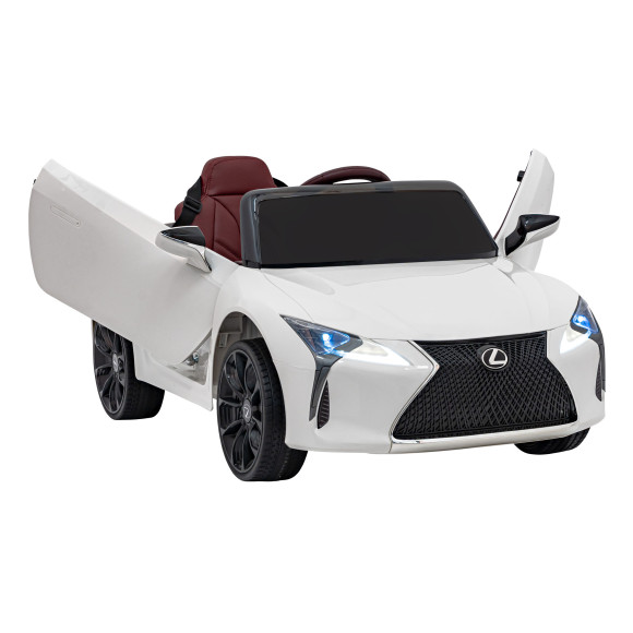 Lexus LC500 na akumulator dla dzieci Biały + Pilot + Wolny Start + EVA + Audio LED Lexus LC500 na akumulator dla dzieci Biały + Pilot + Wolny Start + EVA + Audio LED