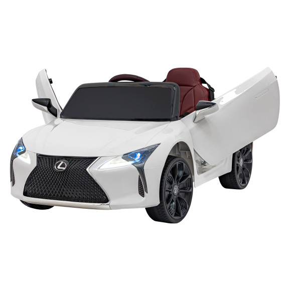 Lexus LC500 na akumulator dla dzieci Biały + Pilot + Wolny Start + EVA + Audio LED Lexus LC500 na akumulator dla dzieci Biały + Pilot + Wolny Start + EVA + Audio LED