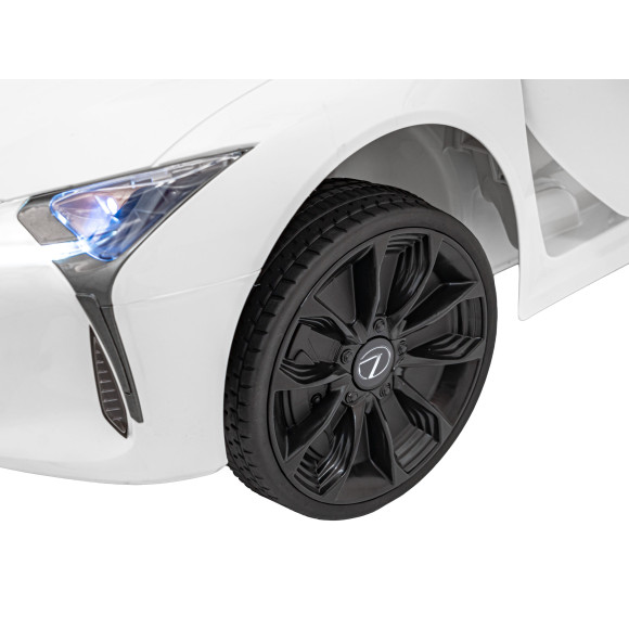 Lexus LC500 na akumulator dla dzieci Biały + Pilot + Wolny Start + EVA + Audio LED Lexus LC500 na akumulator dla dzieci Biały + Pilot + Wolny Start + EVA + Audio LED