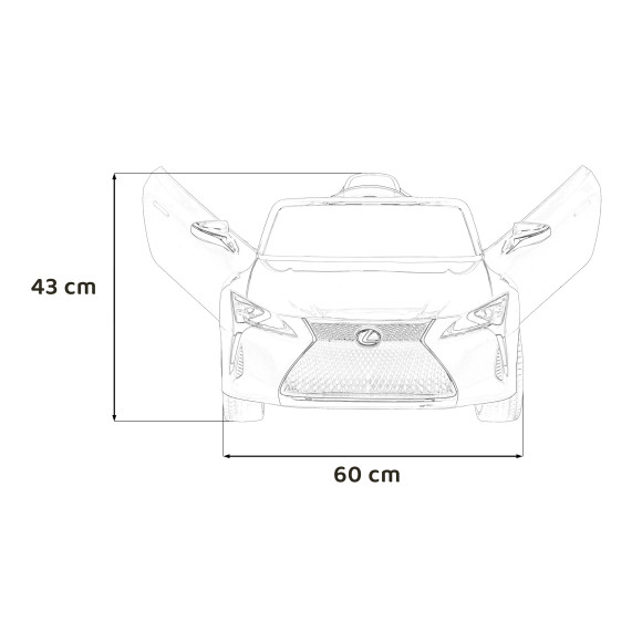 Lexus LC500 na akumulator dla dzieci Biały + Pilot + Wolny Start + EVA + Audio LED Lexus LC500 na akumulator dla dzieci Biały + Pilot + Wolny Start + EVA + Audio LED