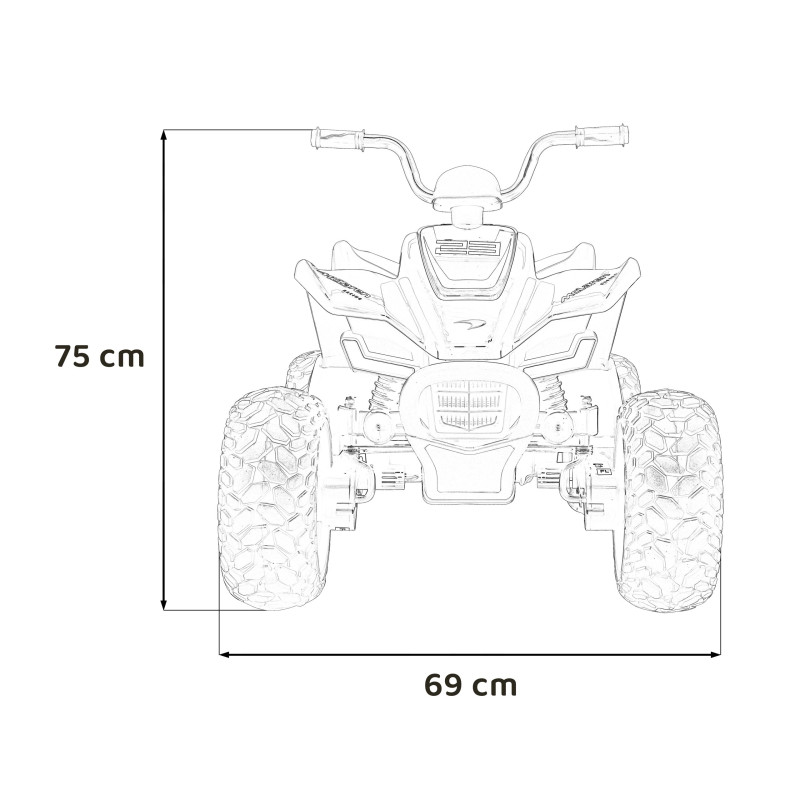 Quad McLaren Racing MCL 35 dla dzieci Szary + Pilot + Wolny Start + EVA + Audio LED