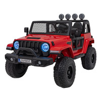 Auto terenowe OFF-ROAD 3.0 dla dzieci Czerwony + Pilot + Wolny Start + Pasy + Audio LED