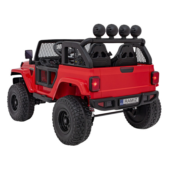 Auto terenowe OFF-ROAD 3.0 dla dzieci Czerwony + Pilot + Wolny Start + Pasy + Audio LED Auto terenowe OFF-ROAD 3.0 dla dzieci Czerwony + Pilot + Wolny Start + Pasy + Audio LED