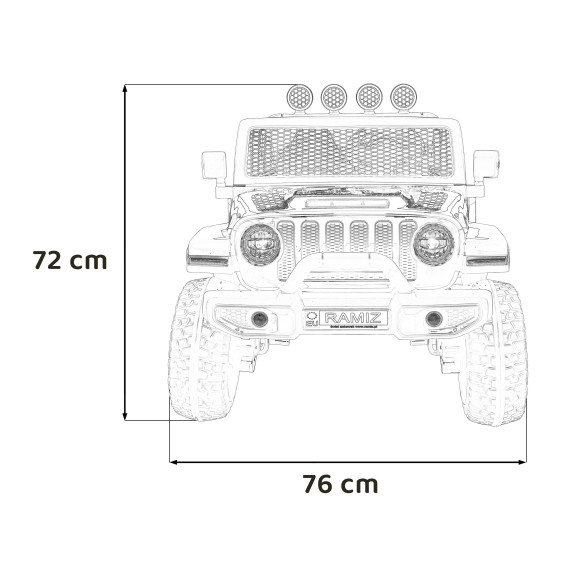 Auto terenowe OFF-ROAD 3.0 dla dzieci Czerwony + Pilot + Wolny Start + Pasy + Audio LED Auto terenowe OFF-ROAD 3.0 dla dzieci Czerwony + Pilot + Wolny Start + Pasy + Audio LED
