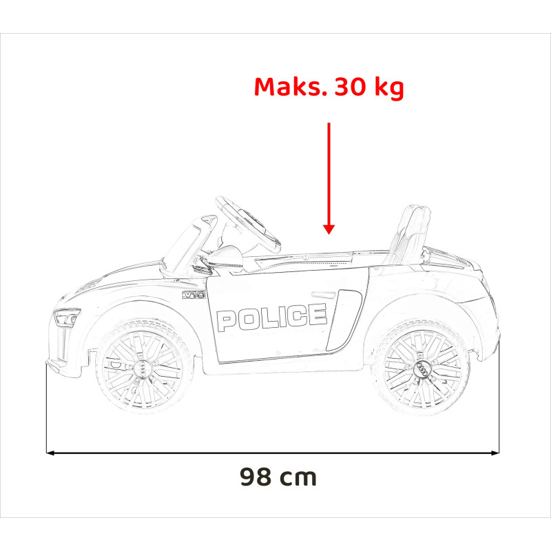 Pojazd Audi R8 Policja