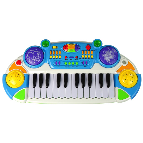 Organy Keyboard Krzesełko Mikrofon Niebieski Organy Keyboard Krzesełko Mikrofon Niebieski