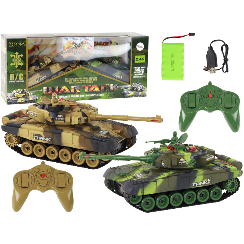 Zestaw Czołgi Walczące Zdalnie Sterowane Czołg War Tank RC Bitwa Podczerwień