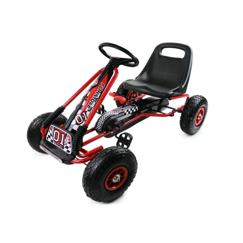 Gokart Czerwony A-15 Pompowane Koła