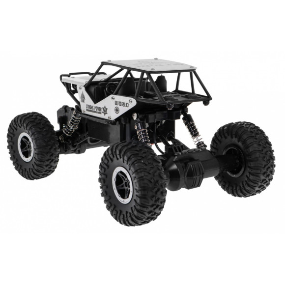 Crawler Monster dla dzieci 6+ Zdalnie sterowany Srebrny model 1:18 Ekstremalna jazda Crawler Monster dla dzieci 6+ Zdalnie sterowany Srebrny model 1:18 Ekstremalna jazda