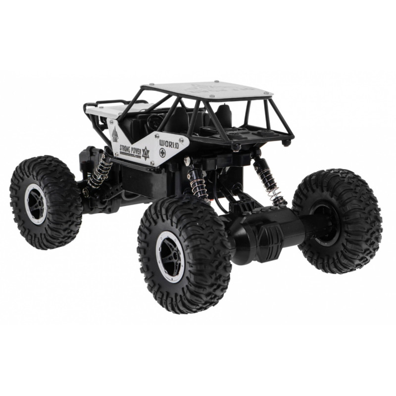 Crawler Monster dla dzieci 6+ Zdalnie sterowany Srebrny model 1:18 Ekstremalna jazda