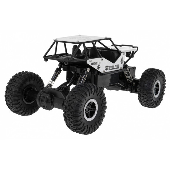 Crawler Monster dla dzieci 6+ Zdalnie sterowany Srebrny model 1:18 Ekstremalna jazda Crawler Monster dla dzieci 6+ Zdalnie sterowany Srebrny model 1:18 Ekstremalna jazda