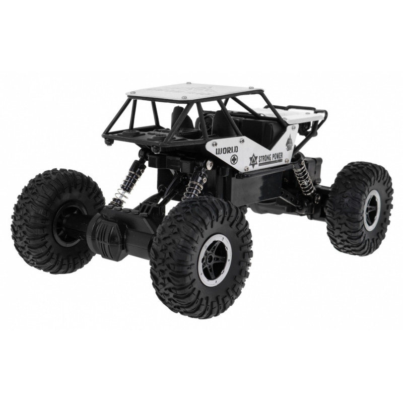 Crawler Monster dla dzieci 6+ Zdalnie sterowany Srebrny model 1:18 Ekstremalna jazda