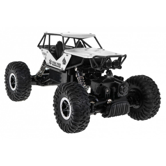 Crawler Monster dla dzieci 6+ Zdalnie sterowany Srebrny model 1:18 Ekstremalna jazda Crawler Monster dla dzieci 6+ Zdalnie sterowany Srebrny model 1:18 Ekstremalna jazda