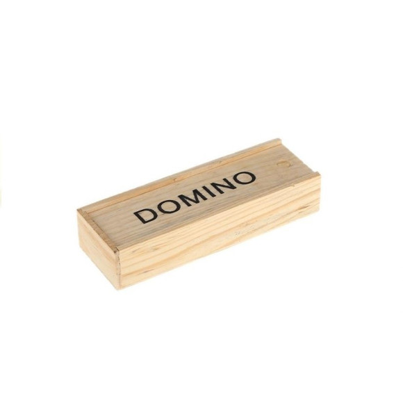 Gra Domino w Drewnianym Pudełku 28 Elementy Gra Domino w Drewnianym Pudełku 28 Elementy