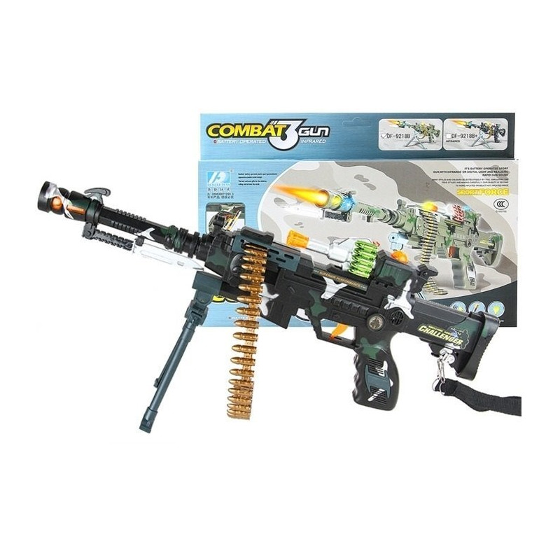 Karabin Wojskowy Na Ramie Światło Dźwięk 50cm