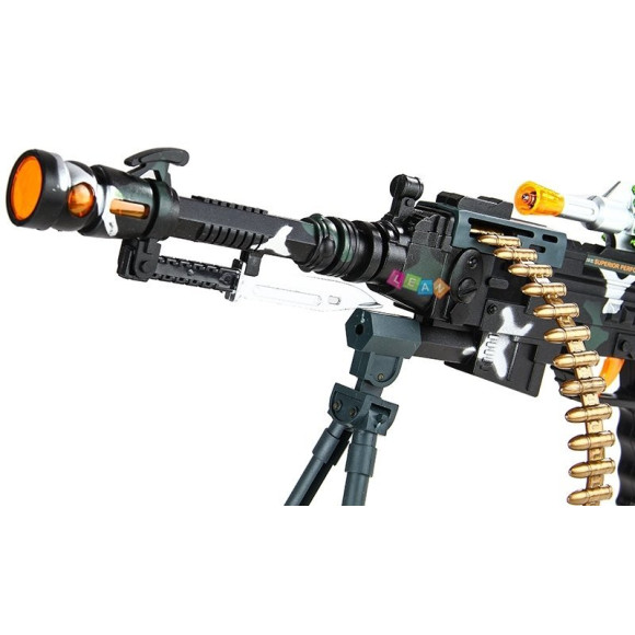 Karabin Wojskowy Na Ramie Światło Dźwięk 50cm Karabin Wojskowy Na Ramie Światło Dźwięk 50cm