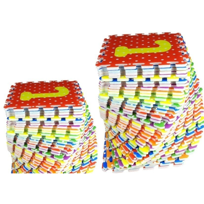 Puzzle Piankowe Kolorowe Alfabet i Cyferki 36 elementów