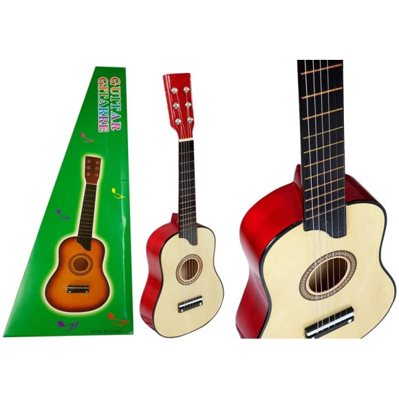 Gitara Drewniana z Kostką Kremowa Gitara Drewniana z Kostką Kremowa
